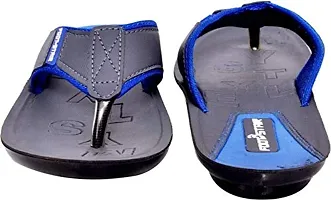 Creation Garg Men's Blue Flip Flops|Walkers|Slippers|Footstairs|Footwears(Size-9)-thumb2