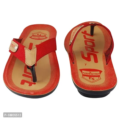 Creation Garg Men's Red Flip-Flops and House Slippers-thumb4