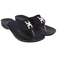 FOOT STAIR Women’s Casual Flip Flop (Black)-thumb2