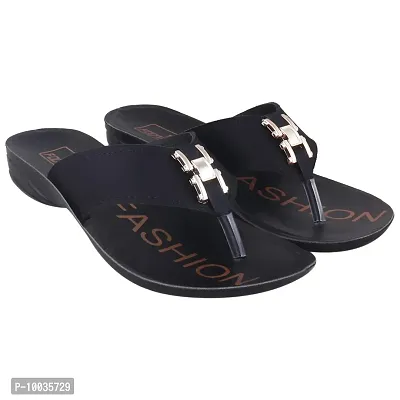 FOOT STAIR Women’s Casual Flip Flop (Black)-thumb3