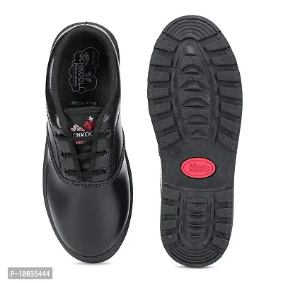 Creation Garg Comfortable and Durable School Shoes for Boys Black-thumb0