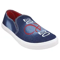 Creation Garg Men's Casual Denim Shoes (Blue)-thumb1