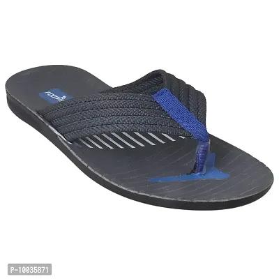 Creation Garg Men's Flip Flop Slipper for Outdoor (Grey & Blue)-thumb2