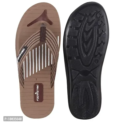 FOOT STAIR Men's Comfort Flip Flop Brown-thumb5