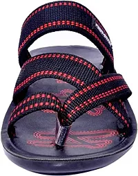 Creation Garg Men's Black-Red Sandal Slides|Walkers|Slippers|Footstairs|Footwears(Size-6)-thumb1