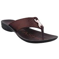 FOOT STAIR Women?s Casual Flip Flop (Brown)-thumb3