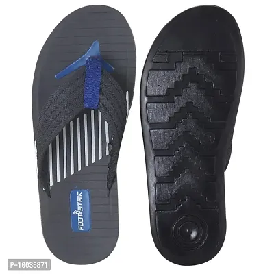 Creation Garg Men's Flip Flop Slipper for Outdoor (Grey & Blue)-thumb5