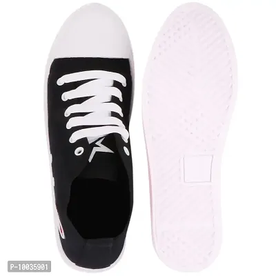 Creations Garg Men PVC Sole Casual Shoes Lastest (Black/White_7)-MJ23 Black/White_7-thumb2