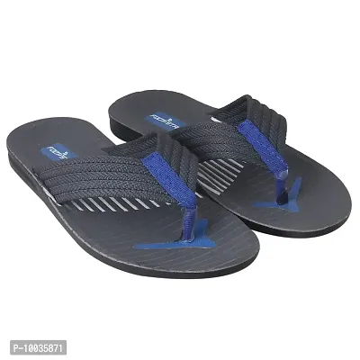 Creation Garg Men's Flip Flop Slipper for Outdoor (Grey & Blue)-thumb0