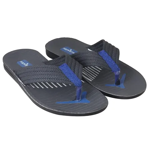 Creation Garg Men's Flip Flop for Outdoor (Grey & Blue)