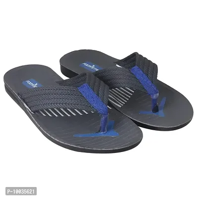 Creation Garg Men's Flip Flop for Outdoor (Grey & Blue)-thumb0