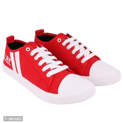 Creations Garg Men PVC Sole Casual Shoes Lastest (RED_8)-T4 Play RED_8