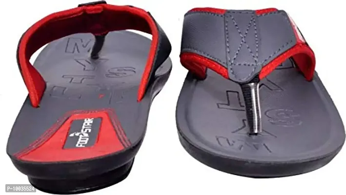 Creation Garg Men's Red Flip Flops|Walkers|Slippers|Footstairs|Footwears(Size-7)-thumb4