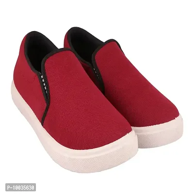 FOOT STAIR Men's Casual Loafer Shoes for Daily Use Red-thumb0