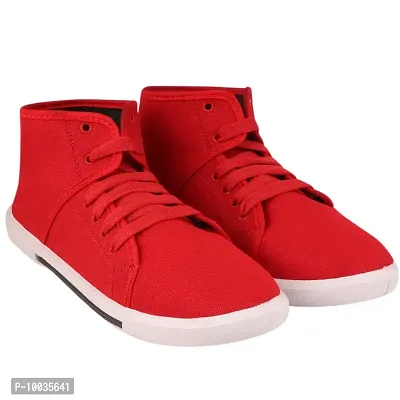 Creations Garg Casual Sneakers Boxer Shoes for Boys & Mens (Red)