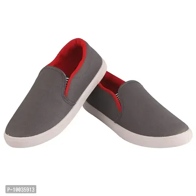 FOOT STAIR Men's Sports Shoes || Outer Material- Fabric || Sole Material- PVC || RED || 8 UK || Pilot Grey RED-8