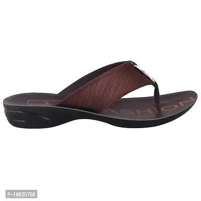 FOOT STAIR Women?s Casual Flip Flop (Brown)-thumb5