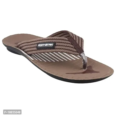 FOOT STAIR Men's Comfort Flip Flop Brown-thumb2