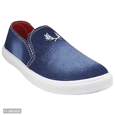 Creation Garg Slip-on Sneaker Outdoor Shoes for Men and Boys- Denim Blue-thumb3