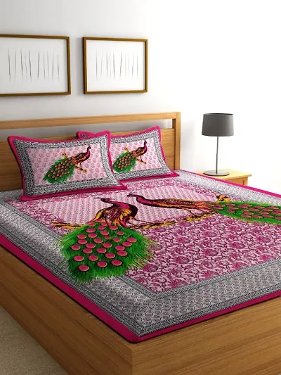 Jaipur Print Cotton Double Bedsheet