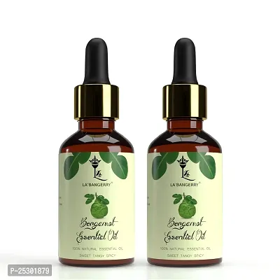 LA'BANGERRY 2 Pc Bergamot Essential Oil for Skin Care Pure Bergamot Oil for Diffuser, Hair, Perfume, Undiluted Uplift Mood  Focus Scented Oils - 30 ML for Aromatherapy, Bath, Massage  Relax-thumb0