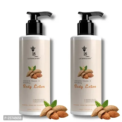 LA'BANGERRY Advanced Body Lotion for Very Dry Skin- Nourishing Protect Skin from Tanning with Almond Oil And Vitamin E - Restoring Body Butter Moisturizer-pack of 2- (150ml)-thumb0