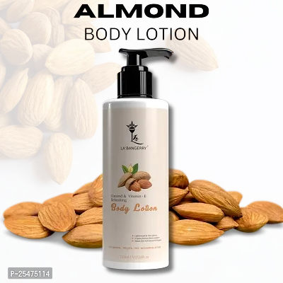 LA'BANGERRY Vitamin E  Almonds Body Lotion Whitening Body Lotion ,Smooth  Glowing Skin , Long-Lasting Moisturization All Skin Type Body Lotion 150ml pack of 1