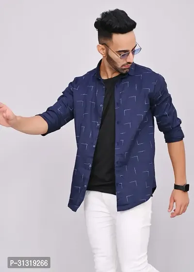 Line Printed Men's Shirt-thumb2