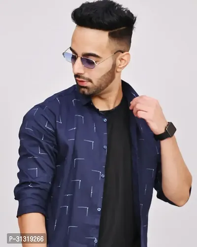 Line Printed Men's Shirt-thumb4