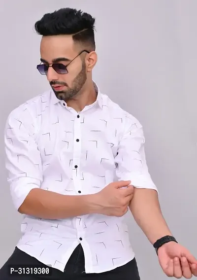 Line Printed Men's Shirt-thumb0