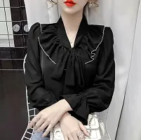 Women Fashion Casual Cotton Blend Long Sleeve Blouse Elegant Women's Blusas Office Lady Work Wear Blouse Tops-thumb2