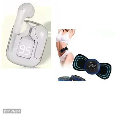 Butterfly Body Massager with Wireless Bluetooth Earbuds White Color ( Pack of 2)