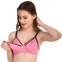 NIZARAM Women Cotton Non Padded Feeding Bra Multicolor Size 30 to 40-thumb1