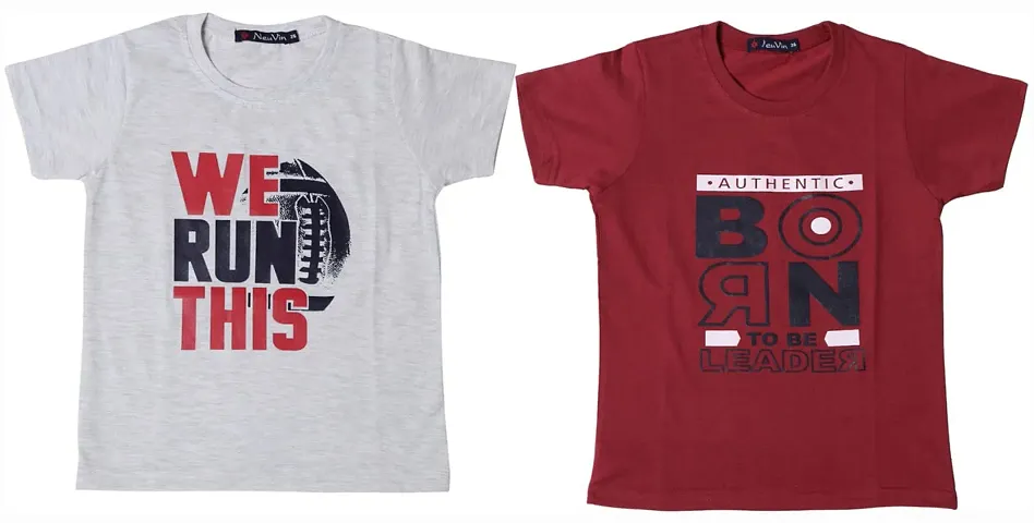 NeuVin Tshirts for Boys (Pack of 2)