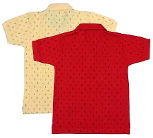 NeuVin Cotton Polo Tshirts for Boys (Pack of 2) Red, Yellow-thumb1