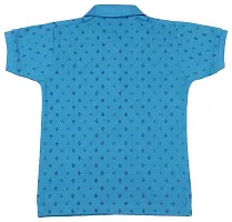 NEUVIN Cotton Polo Tshirts for Boys (Blue)-thumb1