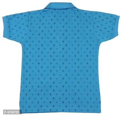 NEUVIN Cotton Polo Tshirts for Boys (Blue)-thumb2