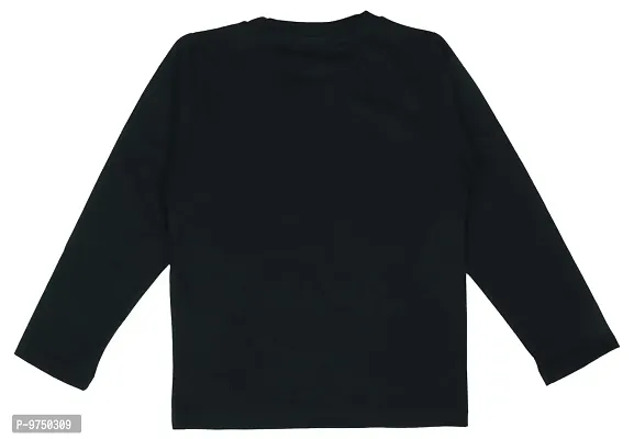 NeuVin Full Sleeves Black Cotton Tshirts for Boys-thumb2