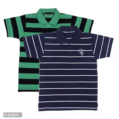 NeuVin Cotton Polo T Shirts for Boys (Pack of 2)