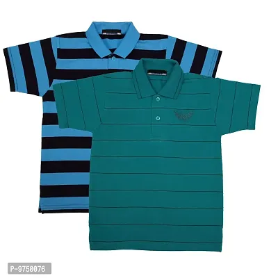 NeuVin Cotton Polo T Shirts for Boys (Pack of 2)