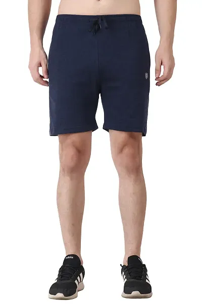 NEUVIN Men's Regular Fit Shorts (2XL, Navy_Mlng)