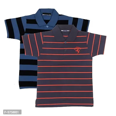 NeuVin Cotton Polo T Shirts for Boys (Pack of 2)