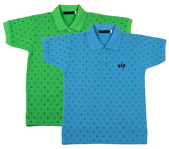 NeuVin Cotton Polo Tshirts for Boys (Pack of 2)