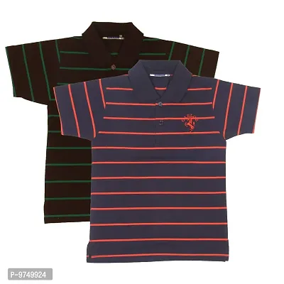 NeuVin Cotton Polo T Shirts for Boys (Pack of 2)