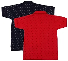 NeuVin Polo Tshirts for Boys (Pack of 2) Red, Navy Blue-thumb1