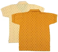 NeuVin Cotton Polo Tshirts for Boys (Pack of 2) Orange, Yellow-thumb1