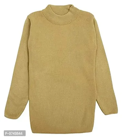 NEUVIN Girls Plain Woollen Pullovers/Sweater Black-thumb0