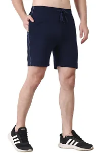 NEUVIN Men's Regular Fit Cotton Shorts (2XL, Navy Blue)-thumb3