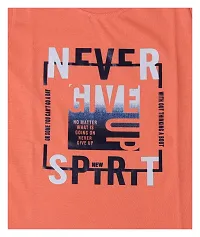 NeuVin Printed Cotton Tshirts for Boys Orange-thumb1