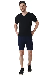 NEUVIN Men's Regular Fit Cotton Shorts (2XL, Navy Blue)-thumb1